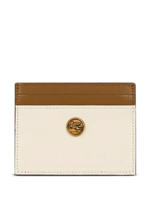 Pote-cartes en cuir à design bicolore - ETRO - Modalova