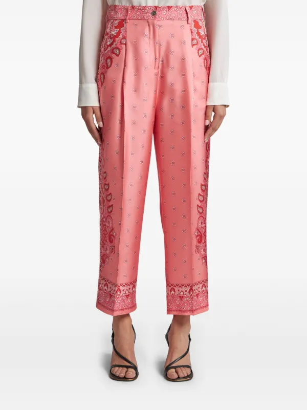 ETRO シルクストレートレッグパンツ ETRO シルクストレートパンツ | ブラック | FARFETCH JP