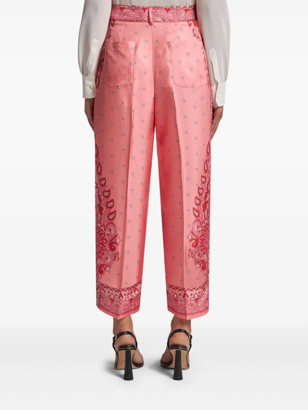 ETRO Broek met paisley-print Roze