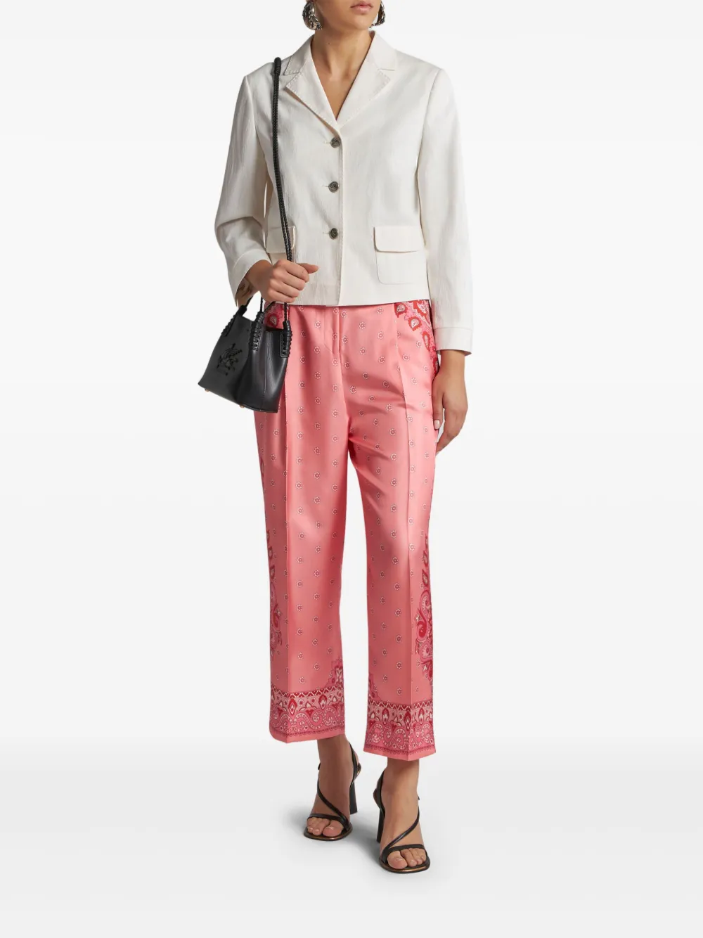 ETRO Broek met paisley-print - Roze