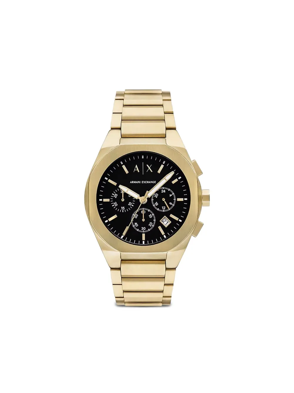 Armani Exchange round face 42mm | Black | Image 1