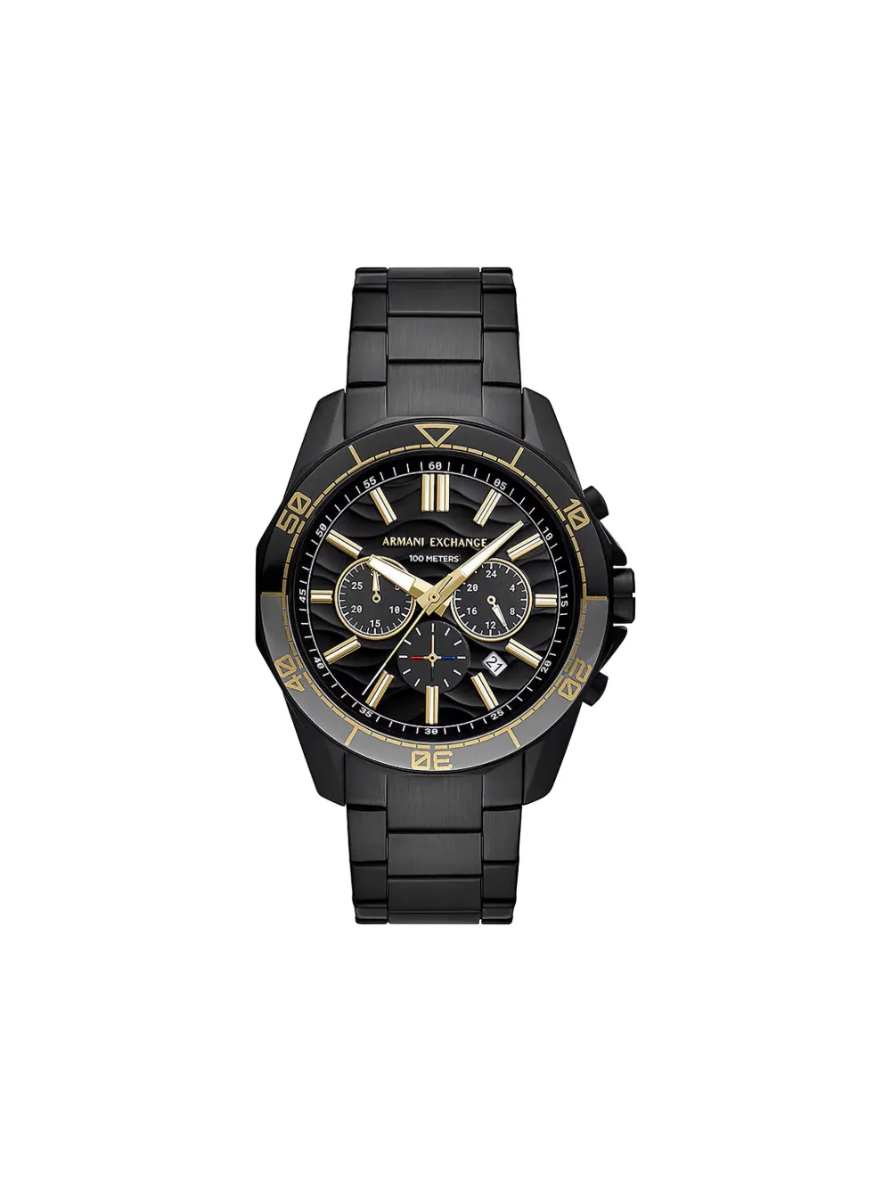 Armani Exchange round face 44mm | Black | Image 1
