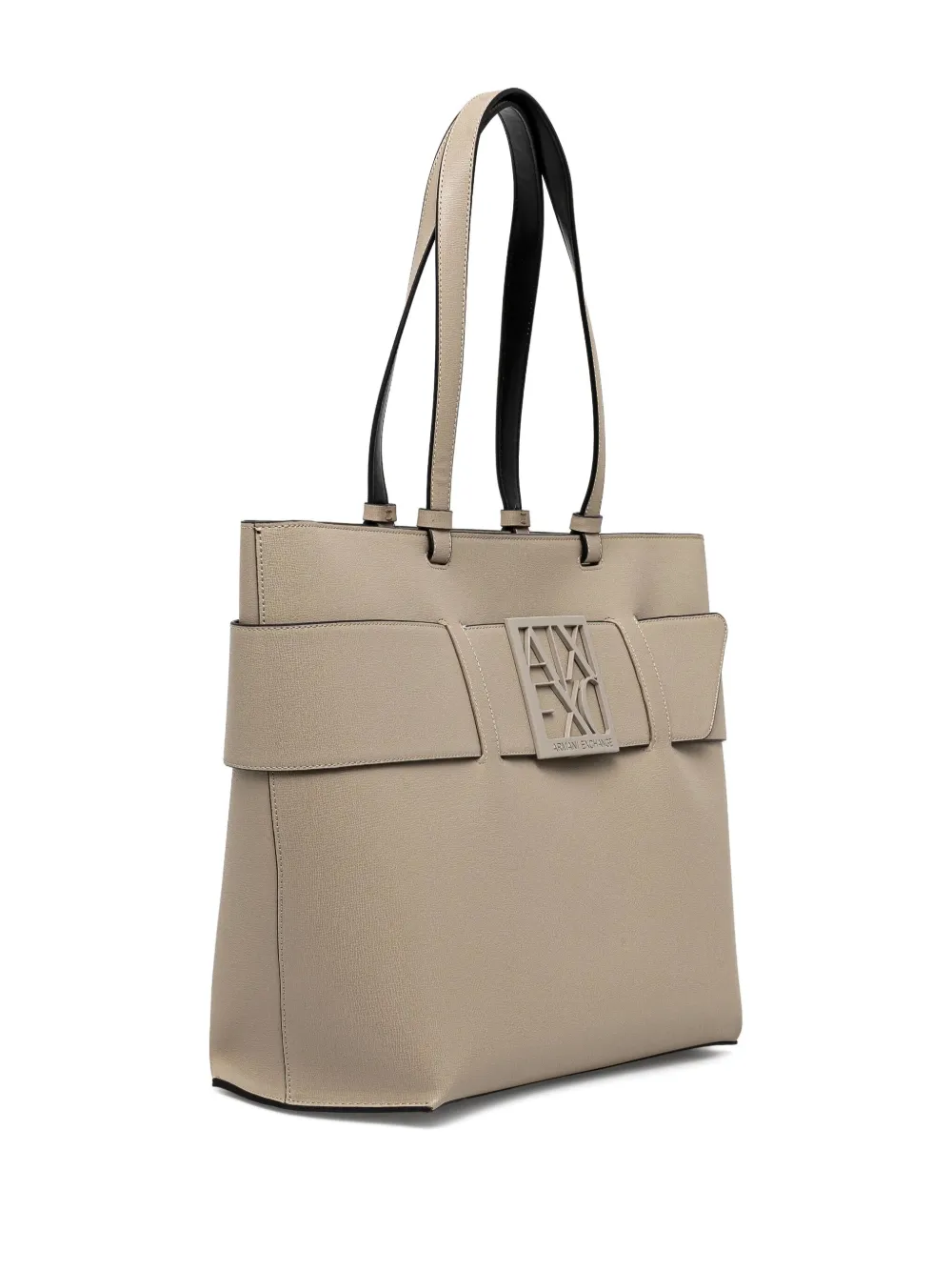 Armani Exchange Heuptas met logoplakkaat - Beige