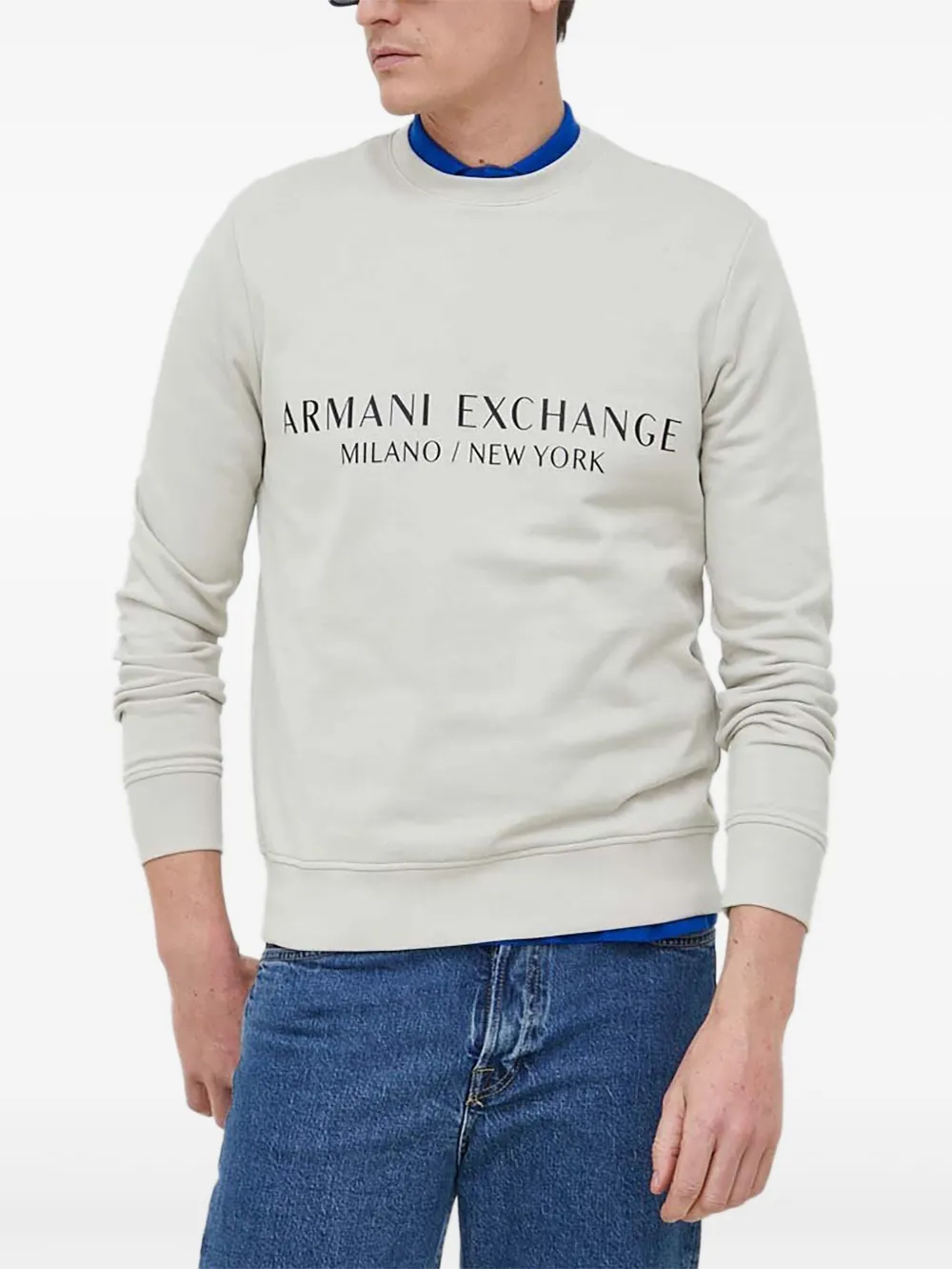 Armani Exchange ロゴ スウェットシャツ - グレー Armani Exchange ロゴ スウェットシャツ - グレー