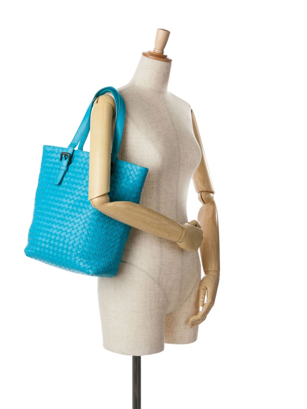 Bottega Veneta Pre-Owned 2012-2020 Nappa Intrecciato shopper met ceintuur - Blauw