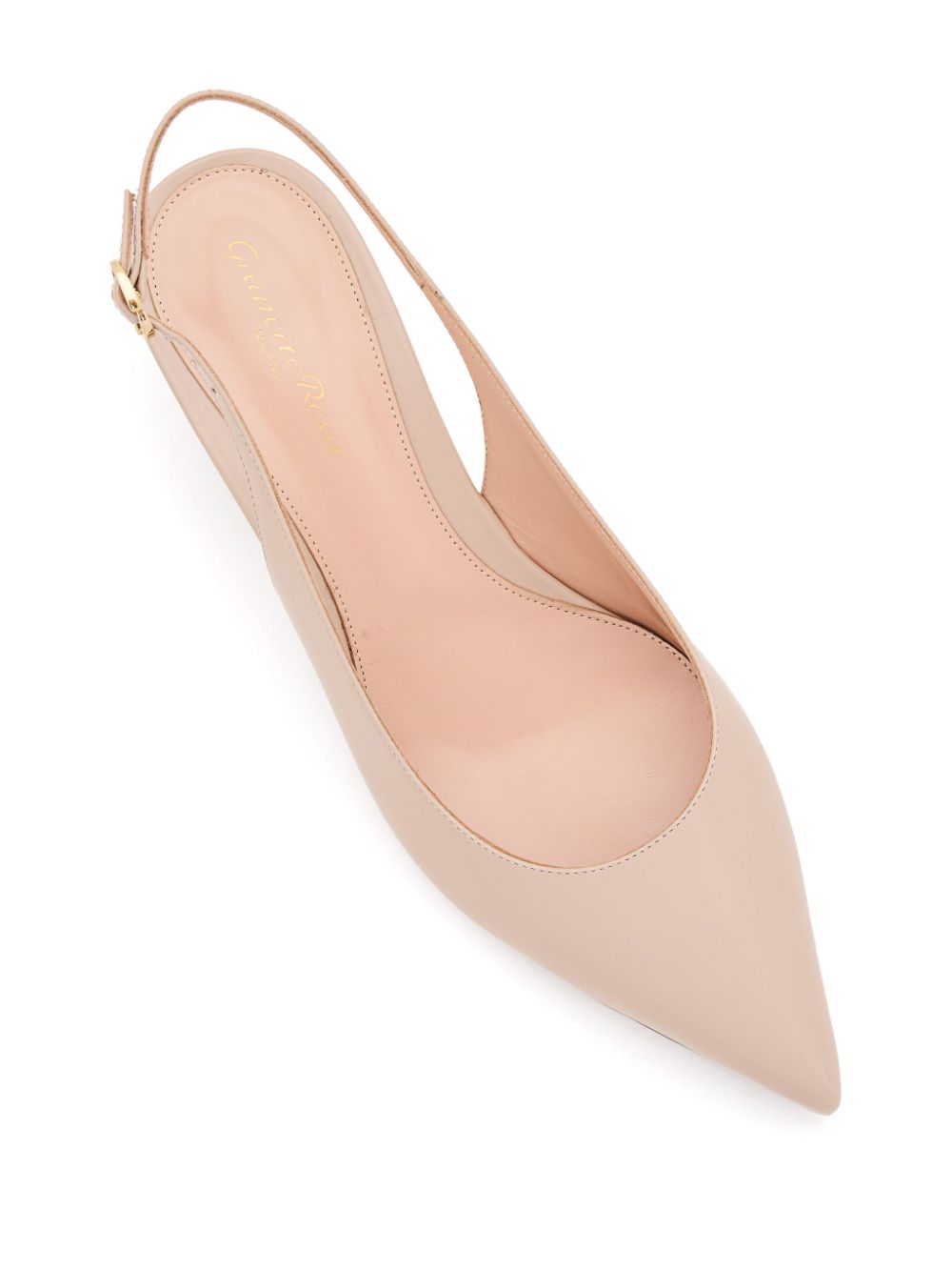 Gianvito Rossi 50mm slingback leather pumps Neutrals