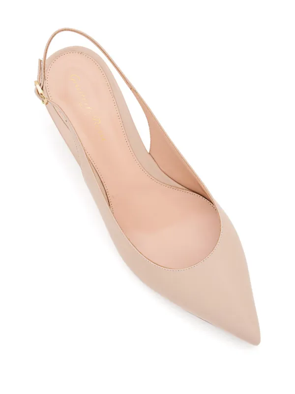 Gianvito Rossi スリングバック レザーパンプス | ニュートラル
