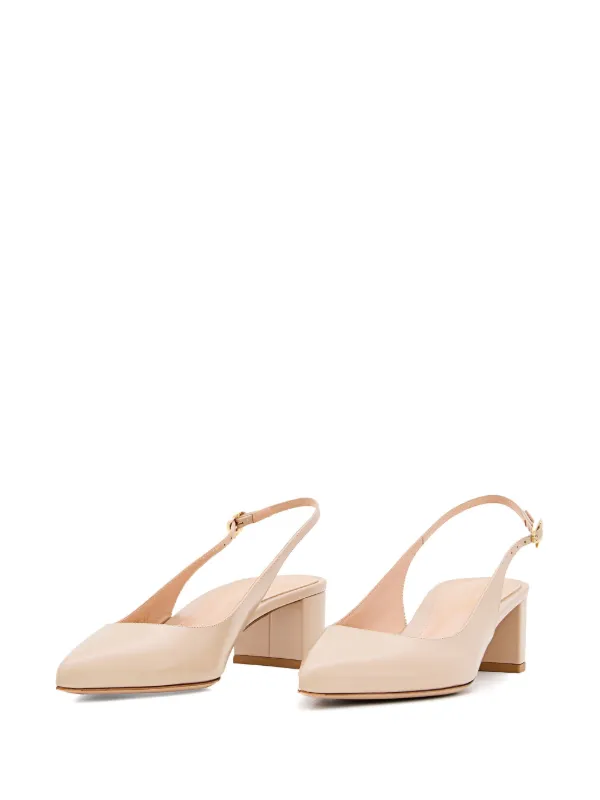 Gianvito Rossi>>45 レザースリングバックパンプス Gianvito Rossi - レザースリングバックパンプス をオンライン