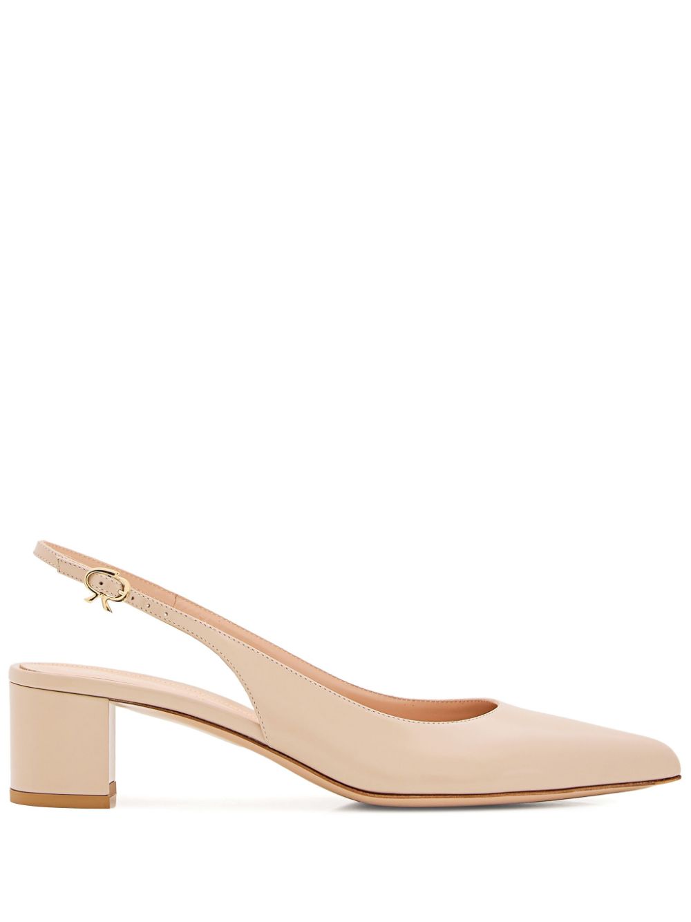 Gianvito Rossi 50mm slingback leather pumps Neutrals