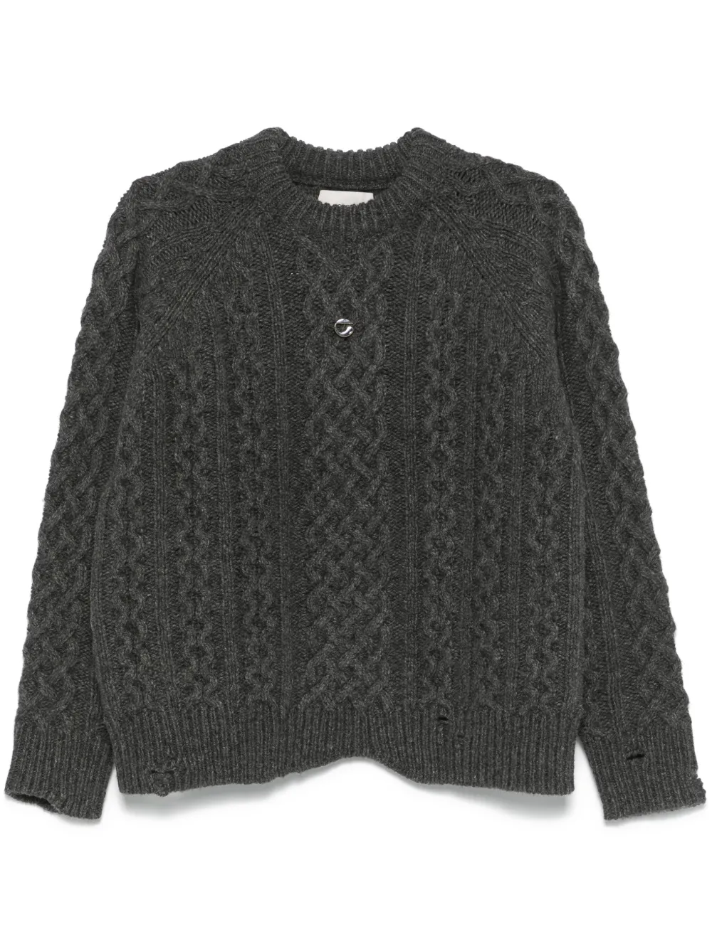 Aran-knit sweater