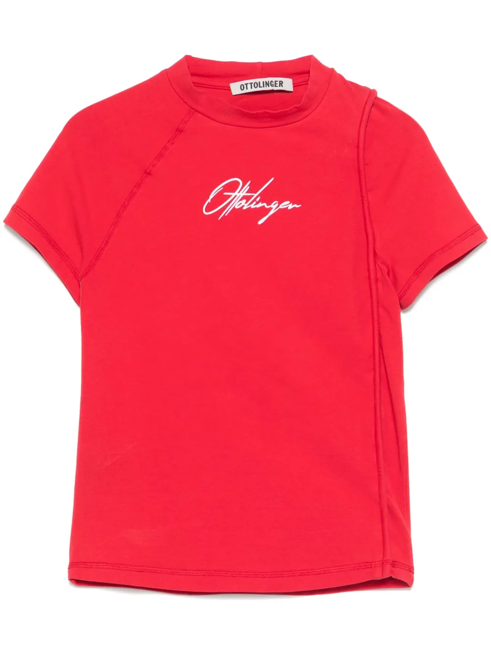 Ottolinger Gedeconstrueerd T-shirt Rood