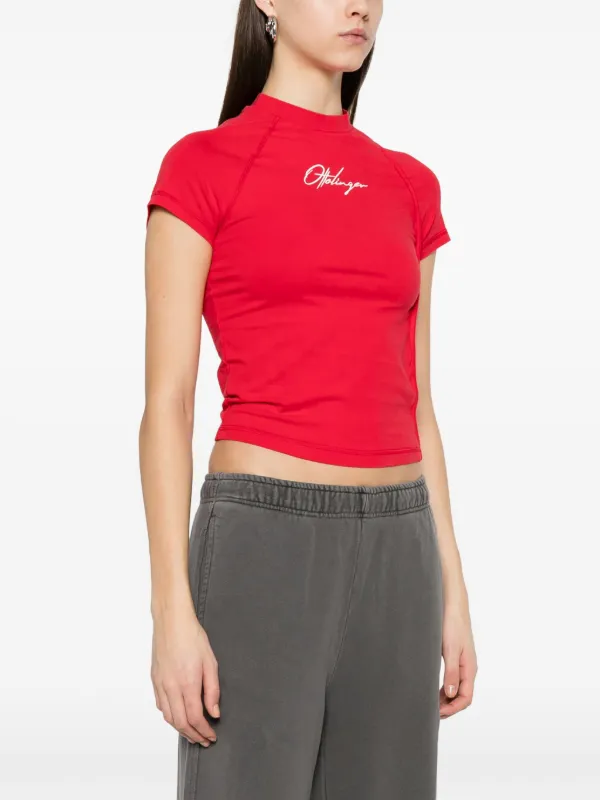 【関税込み】Ottolinger レッド デコンストラクト Tシャツ Ottolinger Deconstructed T-shirt | Red | FARFETCH GE