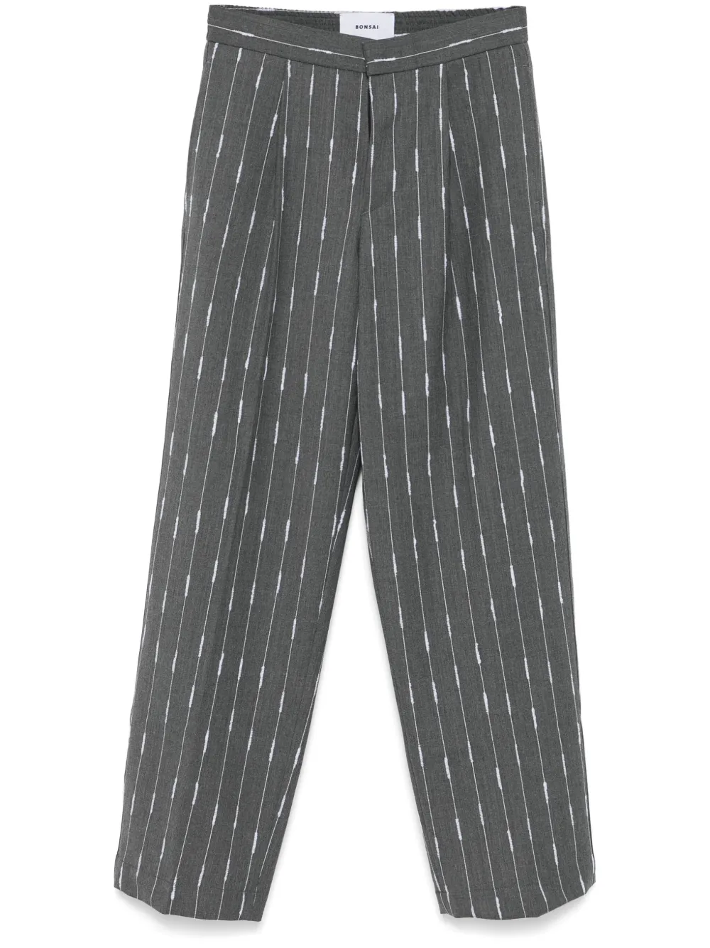 pinstriped trousers