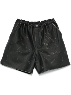 LOEWE レザー ショートパンツ | ブラック | FARFETCH JP LOEWE レザー ショートパンツ | ブラック | FARFETCH JP