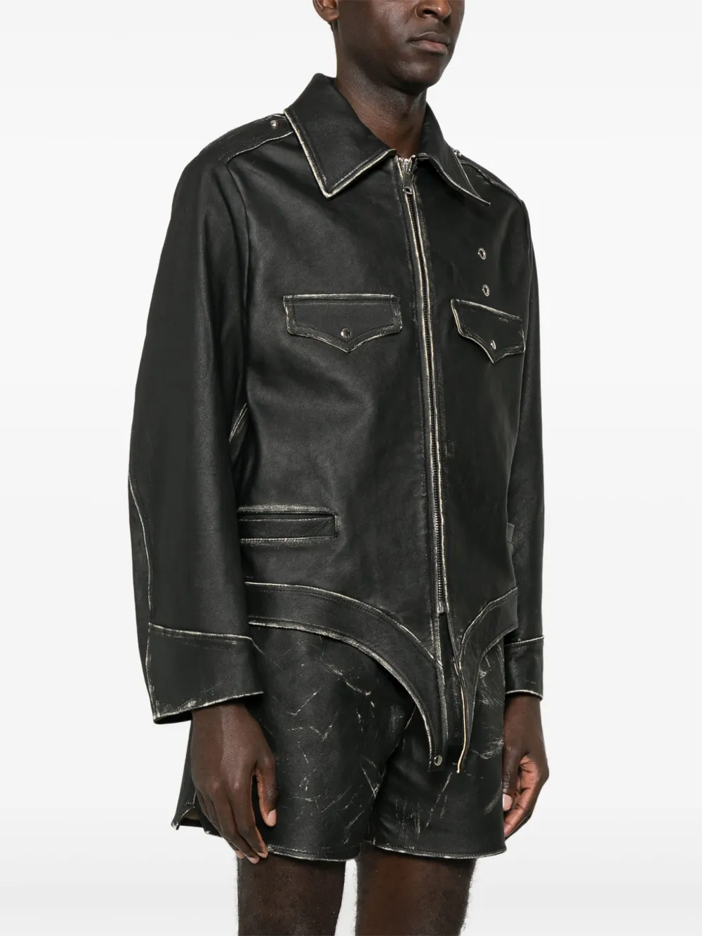 Coperni Leren body jack Zwart