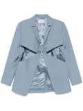 Coperni twisted cut-out blazer - Blue