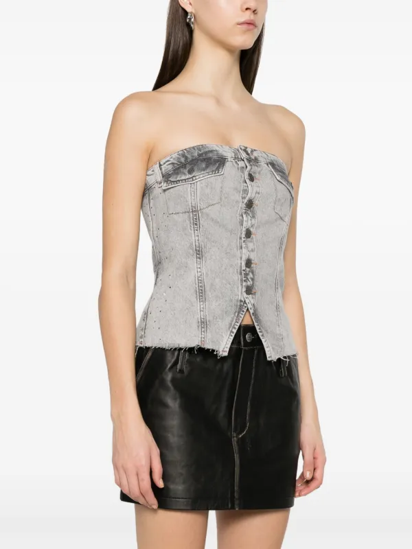 Ksubi Retro Bustier Top | Grey | FARFETCH