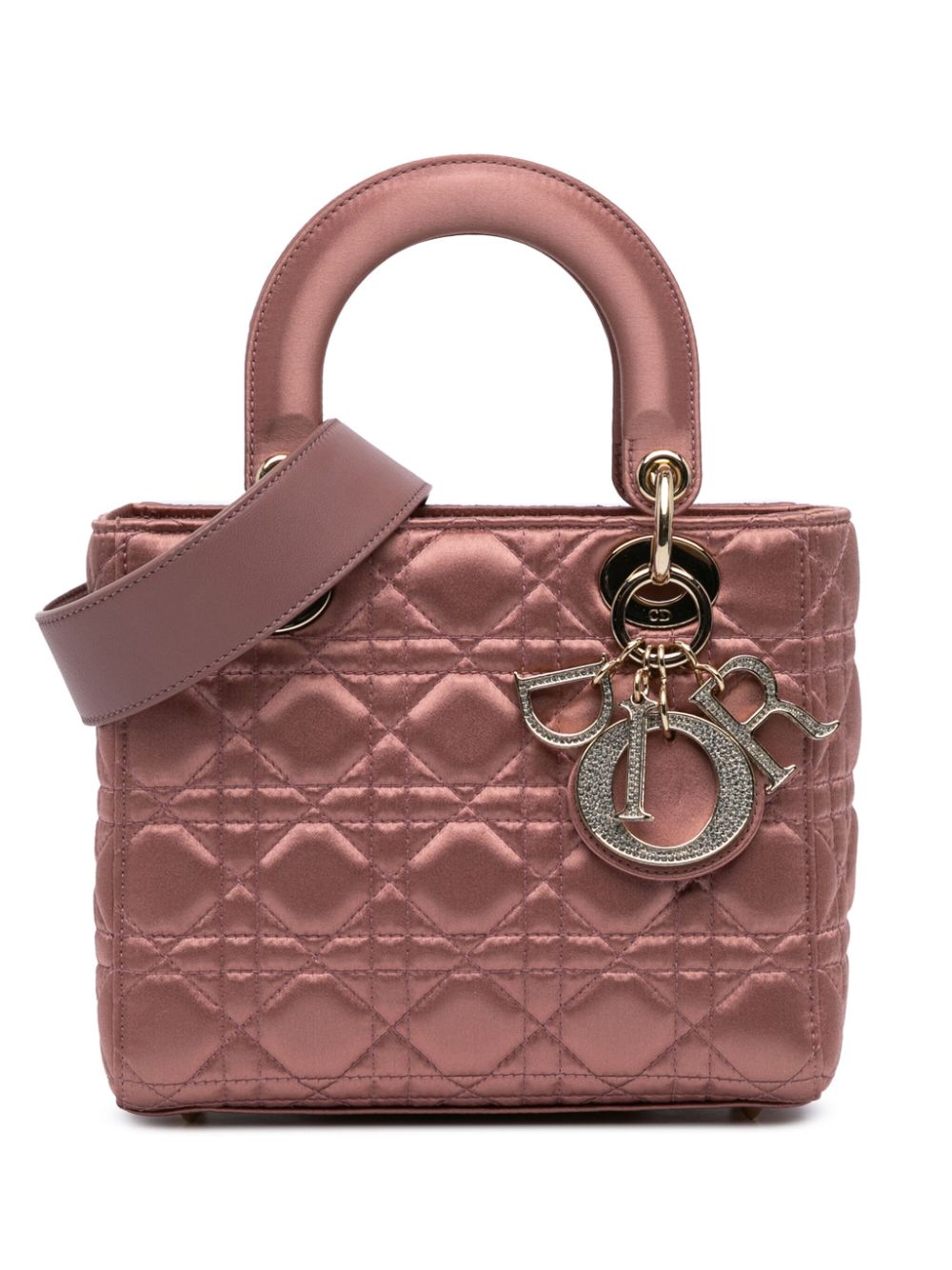 2019 Small Satin Cannage Swarovski Lady Dior satchel