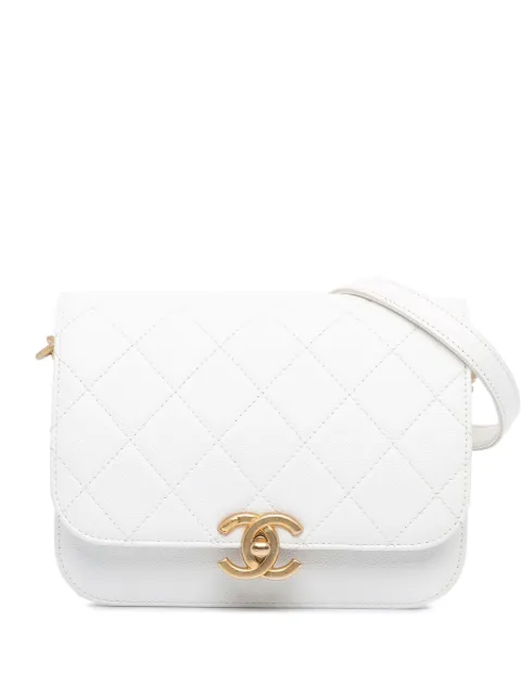 CHANEL Pre-Owned 2021-2024 CC Quilted Caviar Flap crossbody bag AFBM5J8D24UQ4S6C - 0