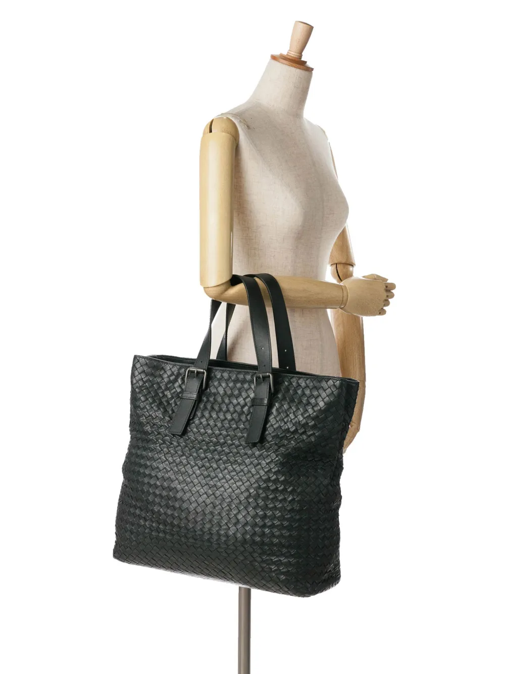 Bottega Veneta Pre-Owned 2010 Nappa Intrecciato shopper met bandje - Zwart