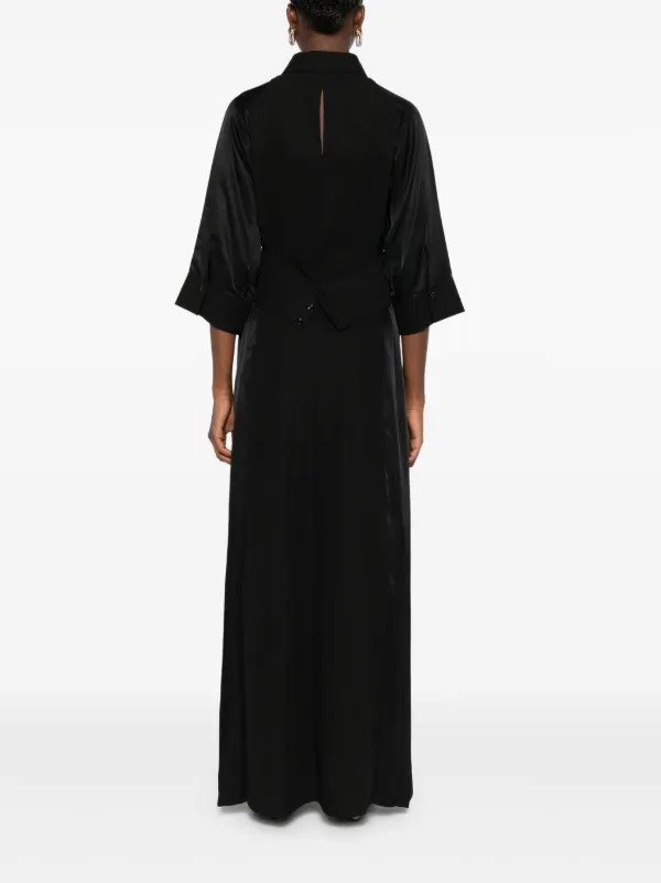 PINKO Amerigo Maxi Dress | Black | FARFETCH JO