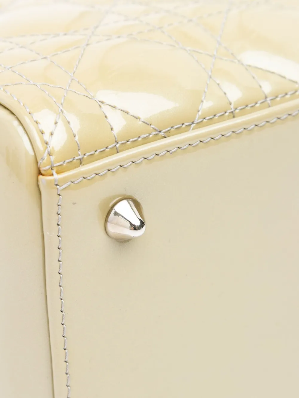 Christian Dior Pre-Owned 2012 medium Cannage Lady Dior lakleren boekentas - Bruin