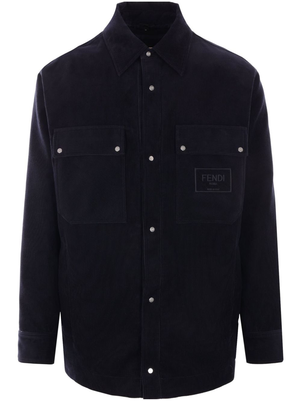 FENDI corduroy shirt jacket Blauw