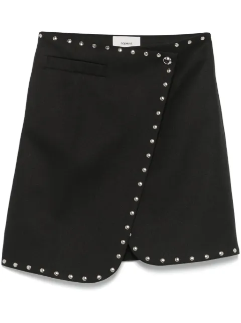 Coperni studded wrap mini skirt