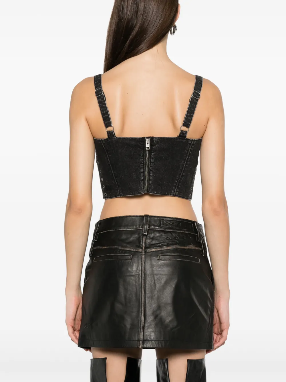 Ksubi Dauphine cropped top Zwart