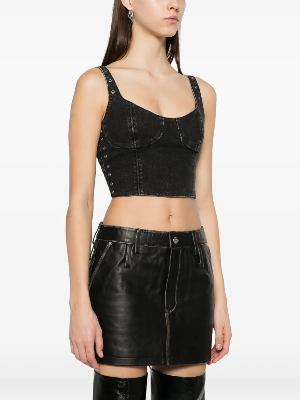 Ksubi Dauphine cropped top Zwart