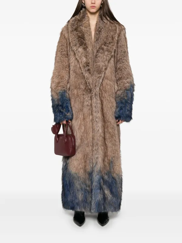 Coperni Spray faux-fur Coat Brown FARFETCH IN