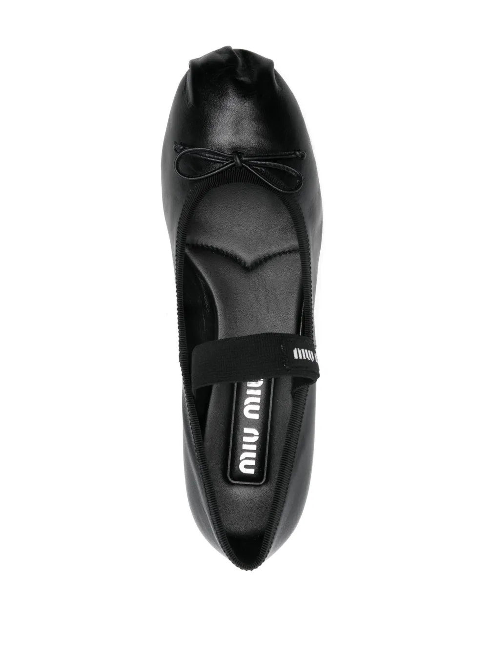 Miu Miu Ballerinas Mit Logo-intarsie In Schwarz