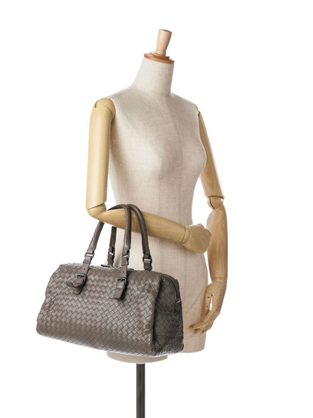 Bottega Veneta Pre-Owned 2012-2023 Nappa Intrecciato Boston tas - Bruin