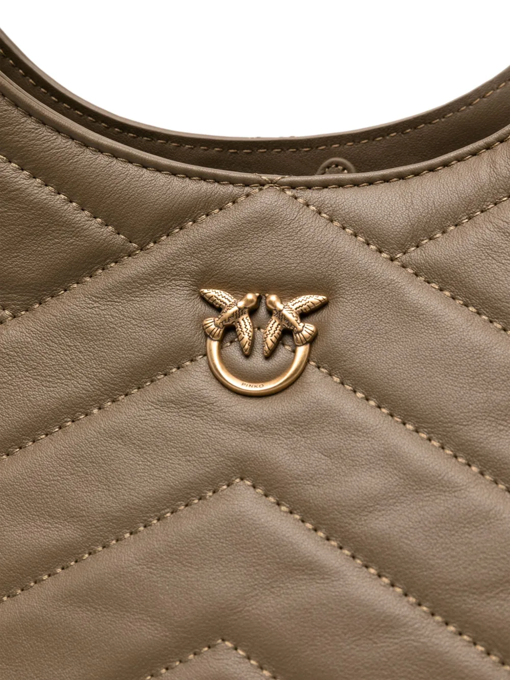 PINKO Love shopper met plakkaat Groen