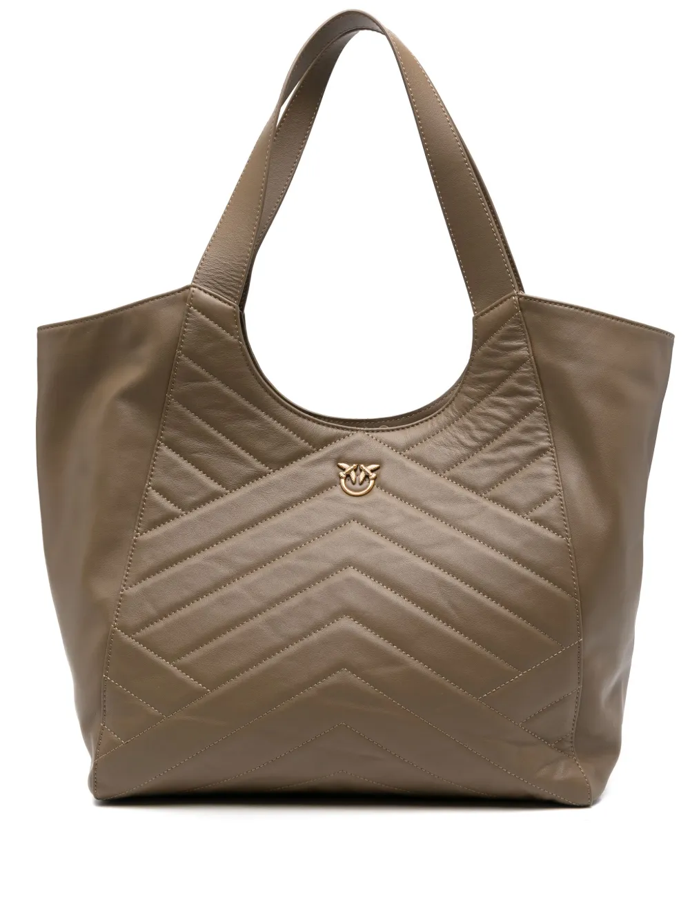 PINKO Love shopper met plakkaat Groen
