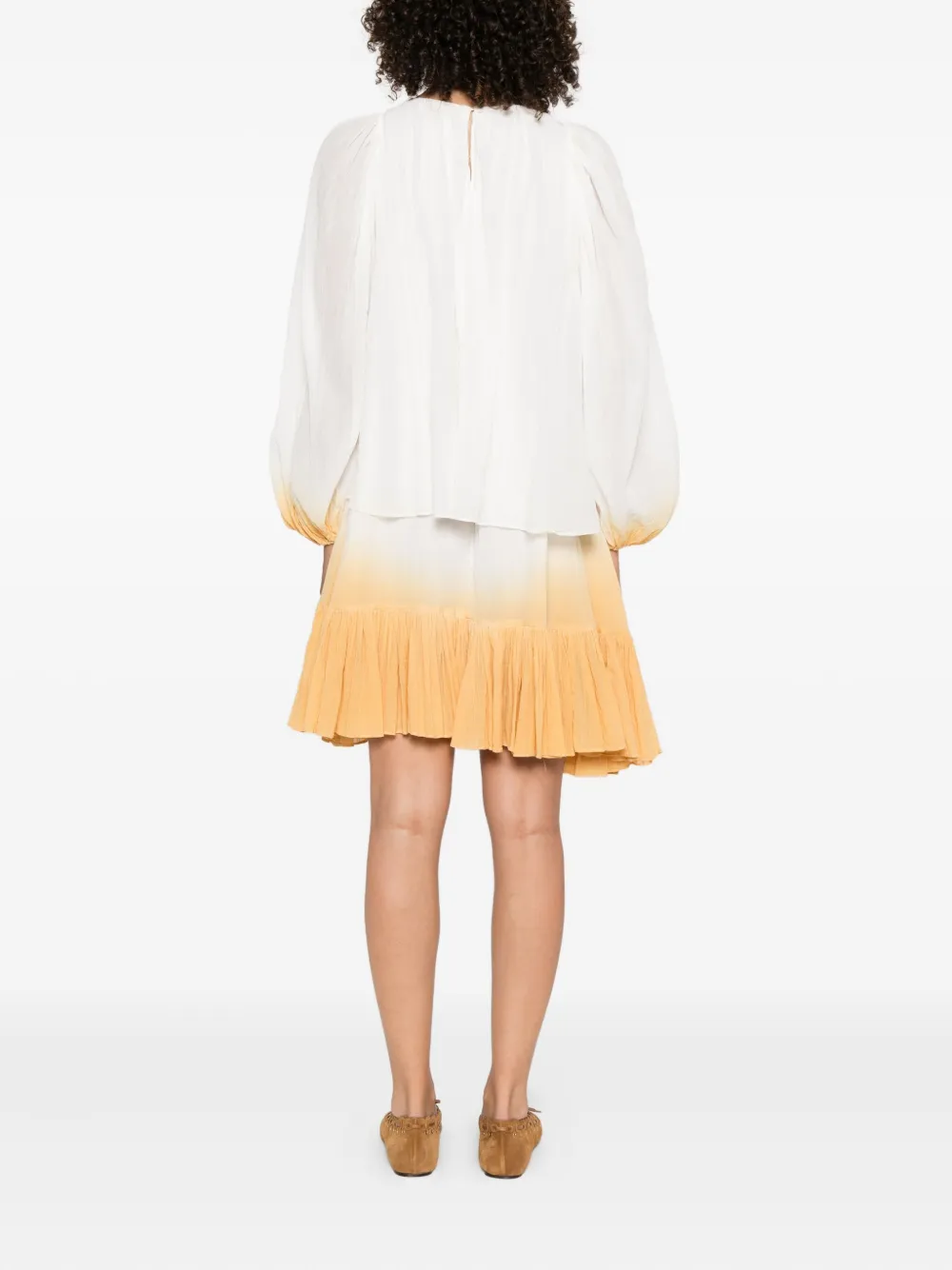PINKO gradient two-tone effect mini dress Wit