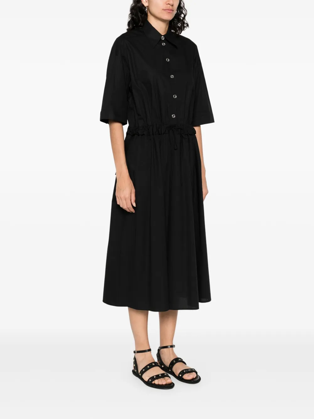 PINKO Katoenen midi-jurk Zwart