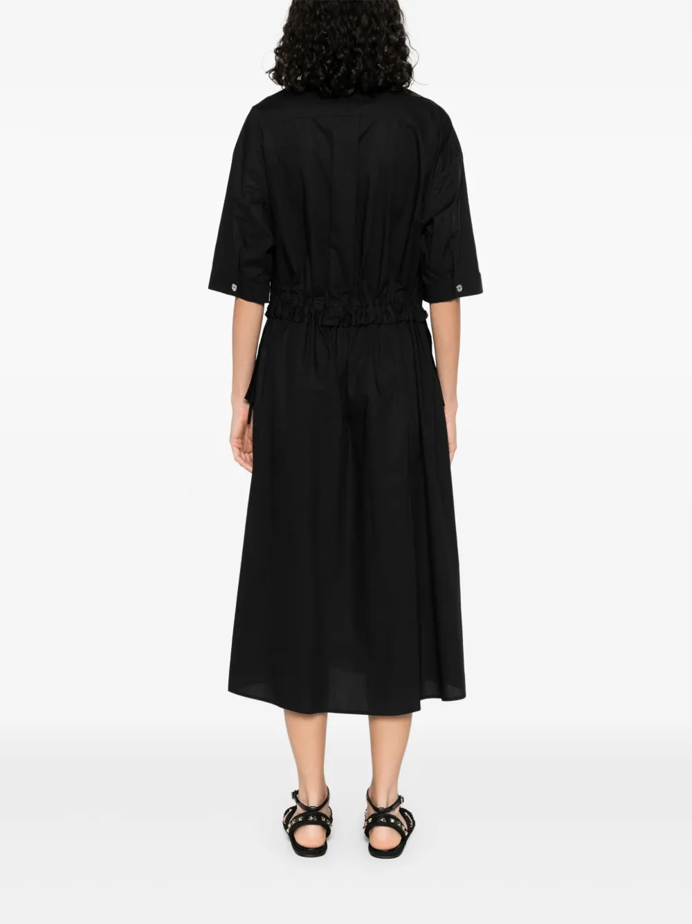 PINKO Katoenen midi-jurk Zwart