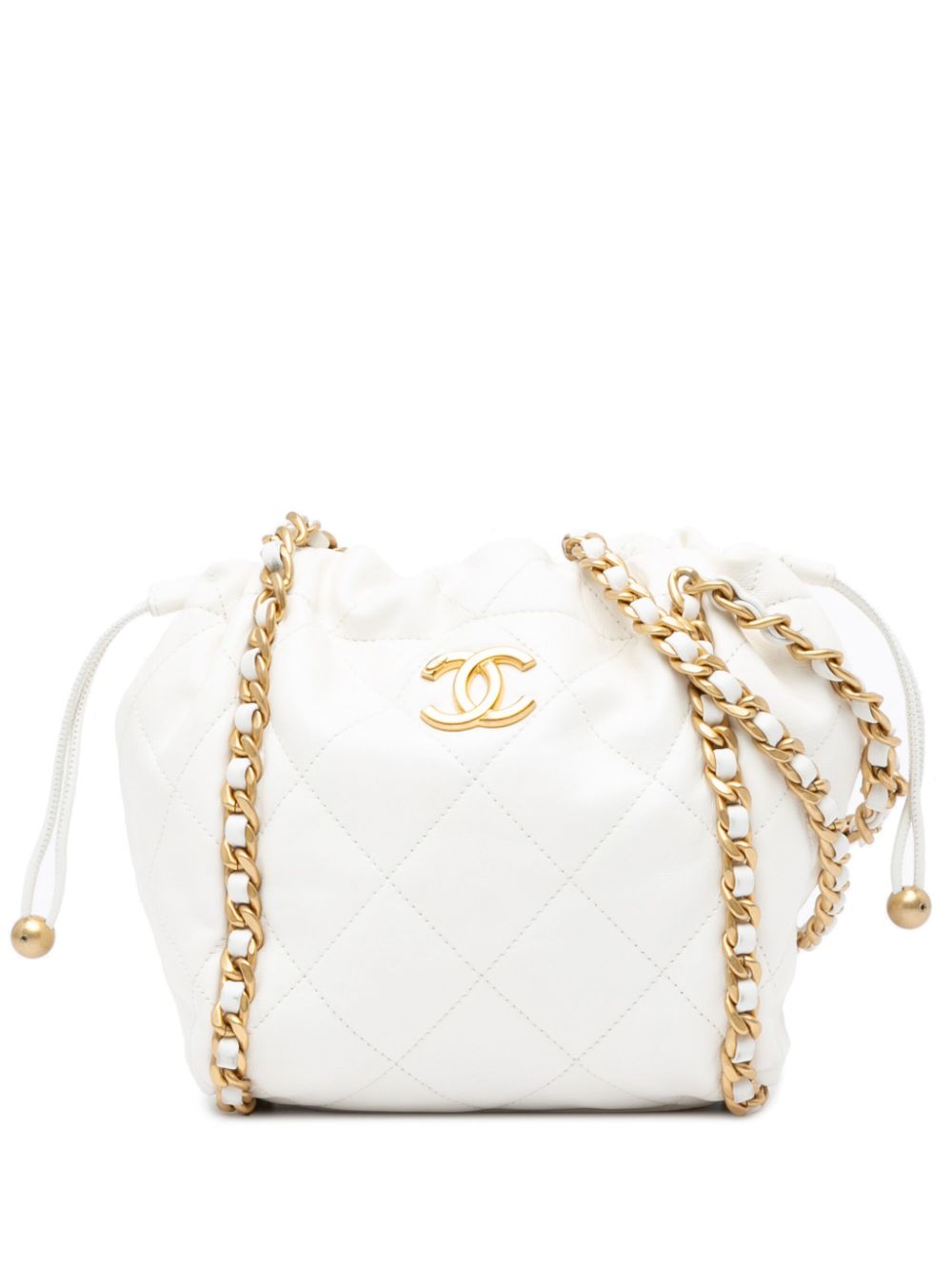 2021-2024 Quilted Lambskin Chain Around bucket bag