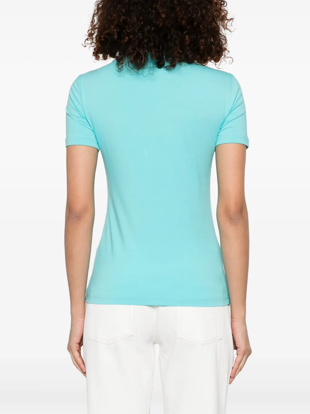 Versace Jeans Couture T-shirt met logoprint Blauw