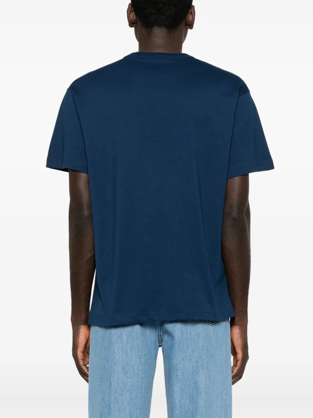 Versace Jeans Couture T-shirt met V-embleem Blauw