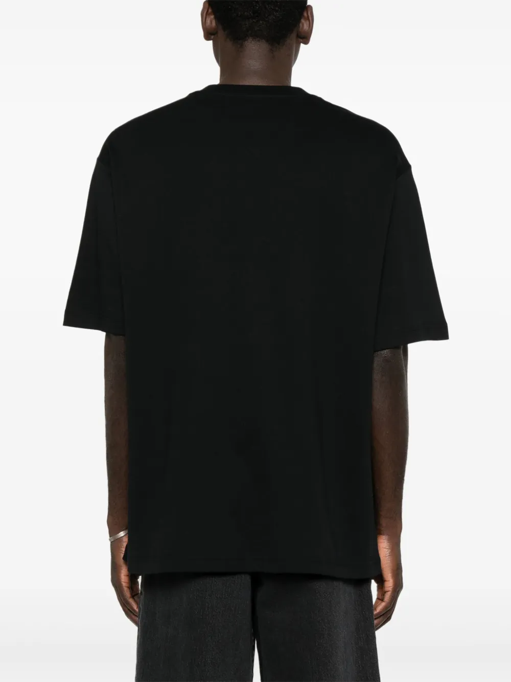 Versace Jeans Couture T-shirt met geborduurd logo Zwart