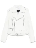 Manokhi leather biker jacket - White