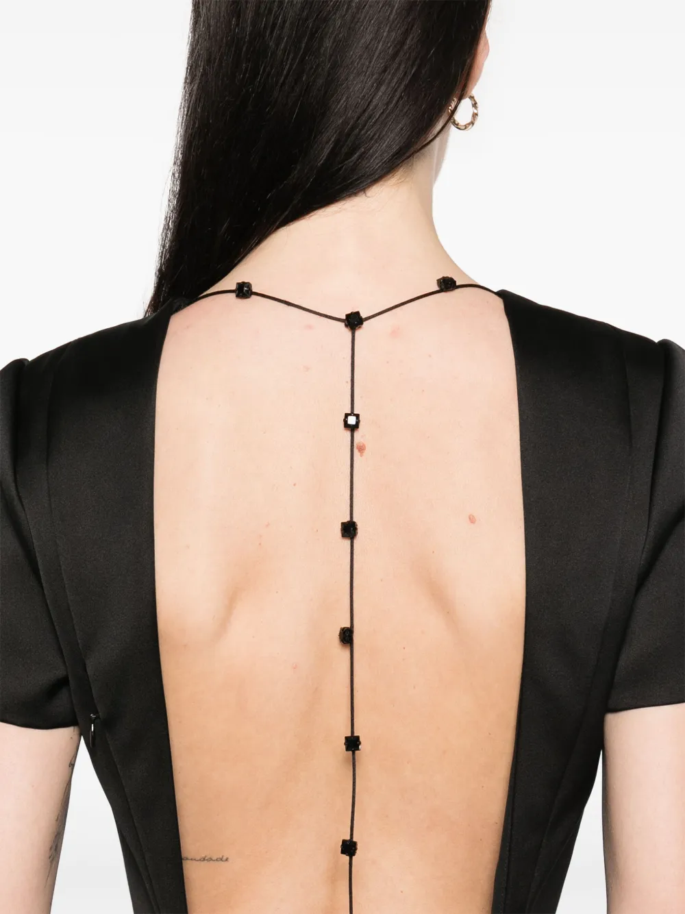 Givenchy Satijnen asymmetrische jurk Zwart