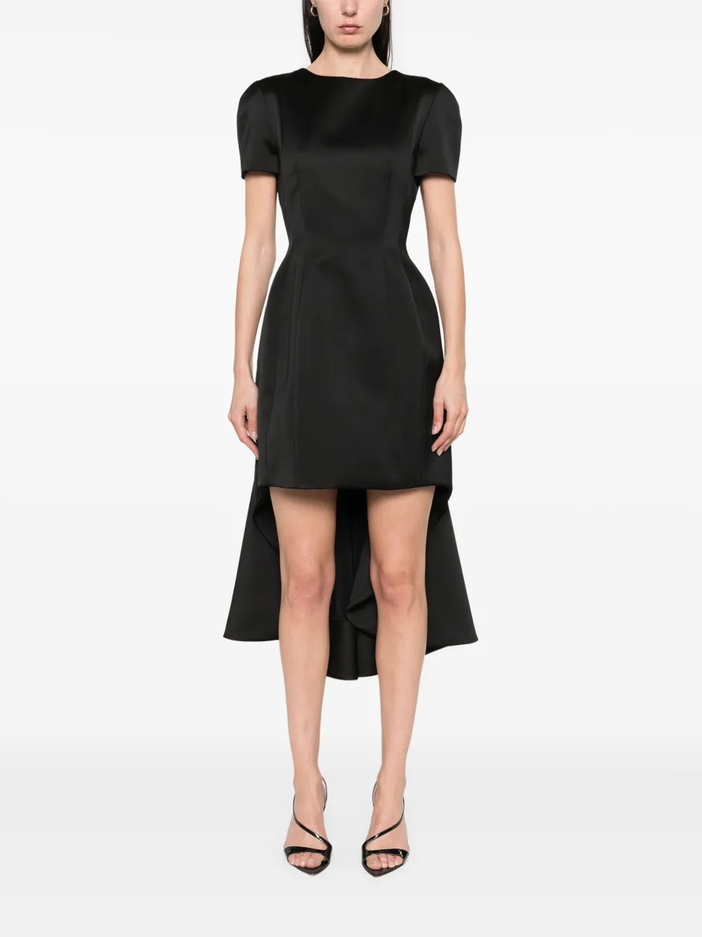 Givenchy Satijnen asymmetrische jurk Zwart