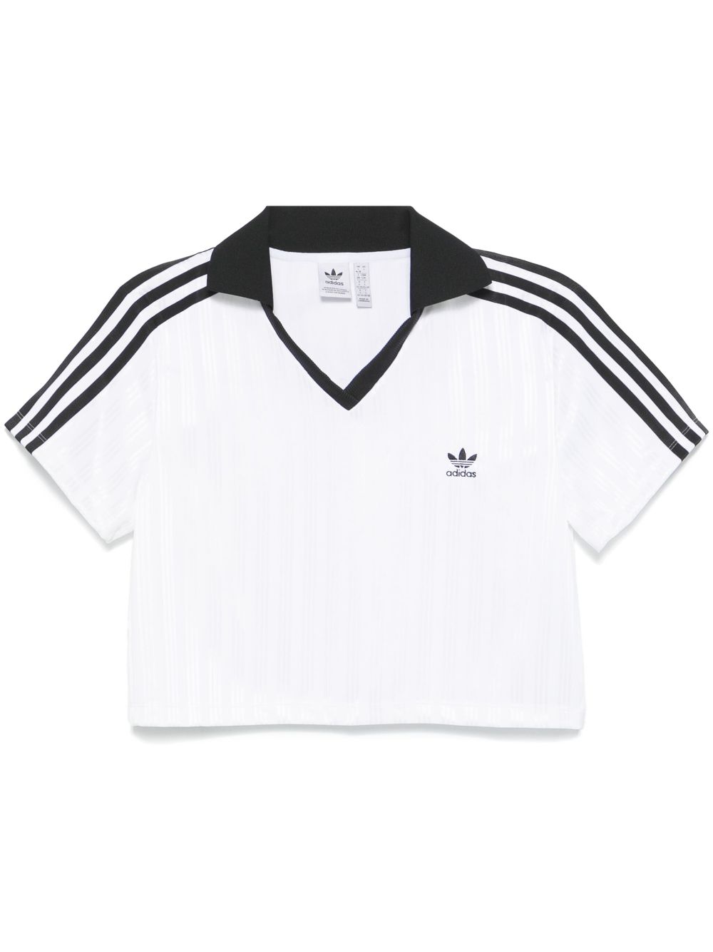 adidas Football cropped polo shirt - White