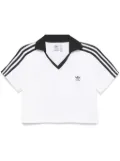 adidas Football cropped polo shirt - White