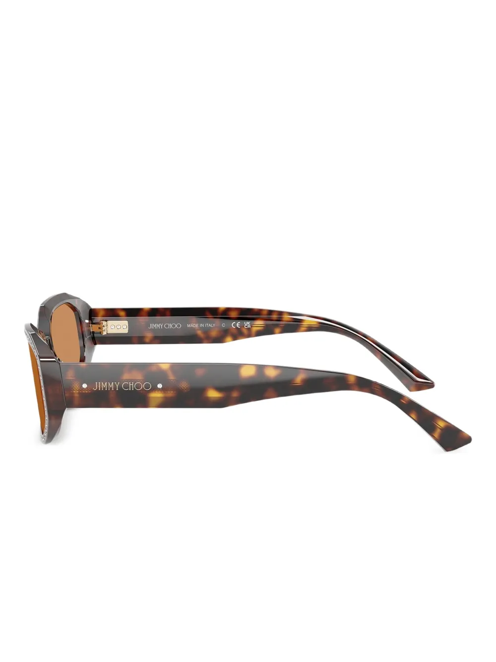 Jimmy Choo Eyewear Zonnebril met rechthoekig montuur Bruin