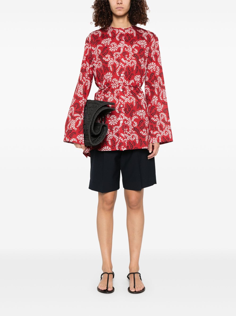 Lanvin printed cotton shirt - Red