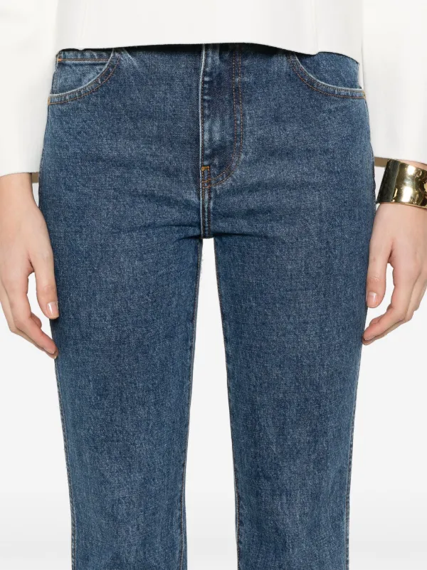KHAITE Vivian Cropped Jeans | Blue | FARFETCH